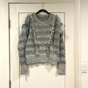 Adorable sweater with shag detail